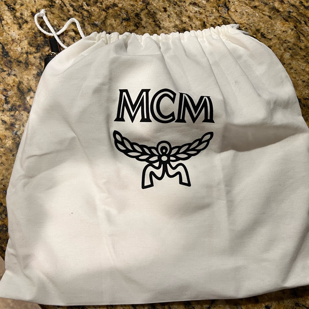 MCM Klara Monogram Crossbody Bag Leather Black